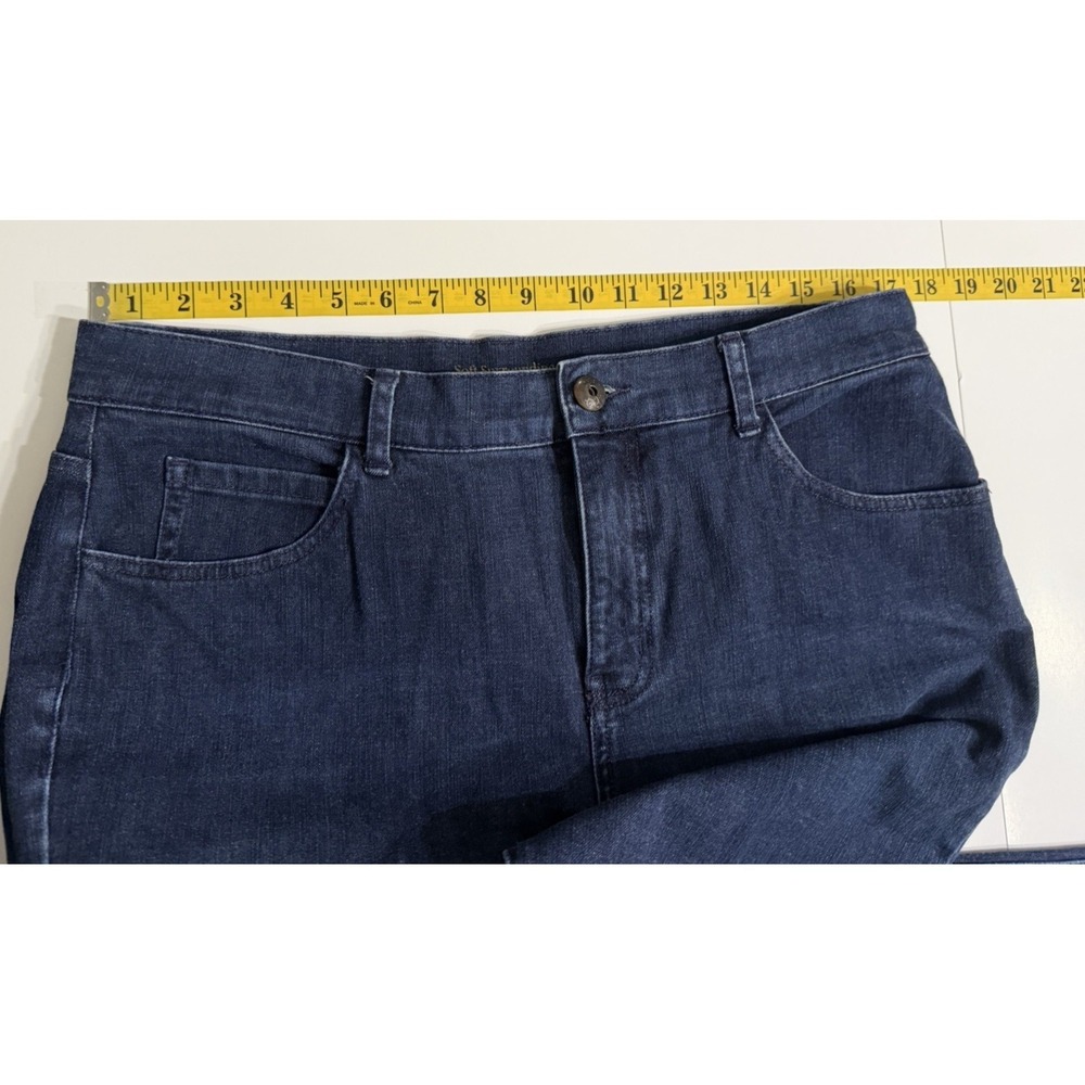 Soft Surroundings Jeans Womens‎ 16P Dark Wash Straight Leg Stretch Blue Denim - Picture 4 of 10